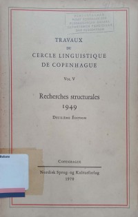 Recherches structurales 1949 : Deuxieme edition