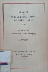 Resume of a theory of language