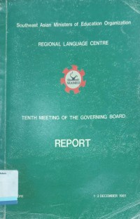 Regional Language Center: twelfth meeting of the governing board report 1-9 December 1981