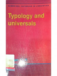 Cambrige Textbooks In Linguistic Typology and Universals