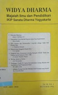 Widya dharma: majalah ilmu dan pendidikan ikip sanata dharma yogyakarta, th. iii. No. 1 oktober 1992