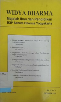 Widya Dharma: majalah ilmu dan pendidikan, Th. 1, No. 2, April 1991