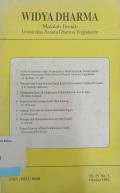 Widya dharma: majalah ilmiah universitas sanata dharma yogyakarta, th. iv no. 1 oktober 1993