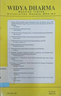 Widya Dharma: majalah ilmiah Universitas Sanata Dharma, No. 2, Th. IX, April 1999