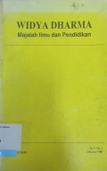 Widya Dharma: majalah ilmu dan pendidikan, Th. 1, No. 1, Oktober 1990