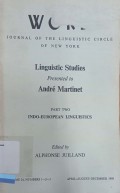 Word: Journal of The Linguistic Circle of New York Vol. 24, Number 1-2-3