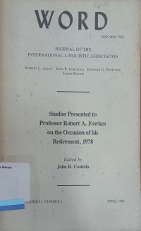 Word : Journal of the international Vol. 31 no.1 April 1980