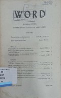 Word : Journal of the international Vol. 34 no.1 April 1983