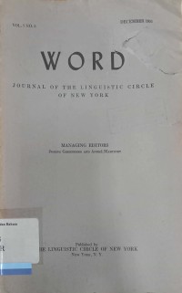 Word : Journal of the international Vol. 7 no.3 December 1951